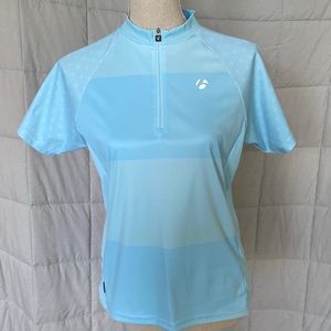 Bontrager ladies bike jersey size medium, 1/2 zip w back pockets